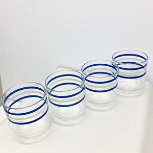 4 Acrylic Double Old Fashioned Rocks Glasses Set